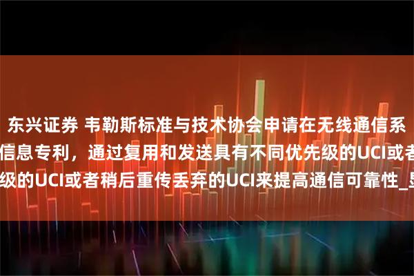 东兴证券 韦勒斯标准与技术协会申请在无线通信系统中发送上行链路控制信息专利，通过复用和发送具有不同优先级的UCI或者稍后重传丢弃的UCI来提高通信可靠性_显示_说明书
