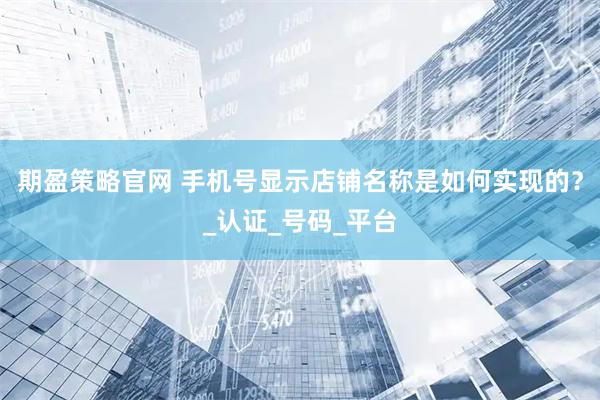 期盈策略官网 手机号显示店铺名称是如何实现的？_认证_号码_平台
