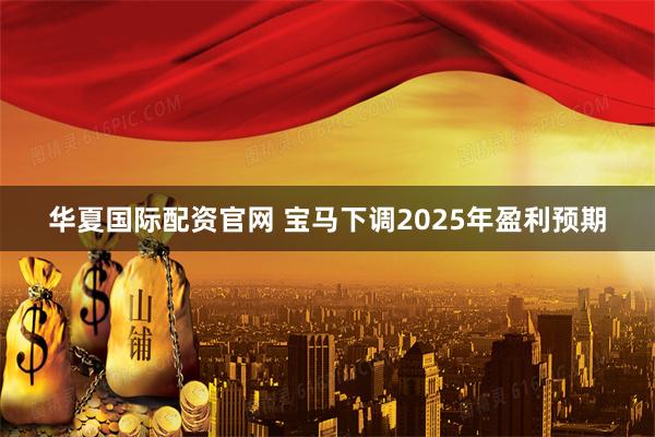 华夏国际配资官网 宝马下调2025年盈利预期
